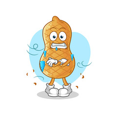 peanut cold illustration. character vector