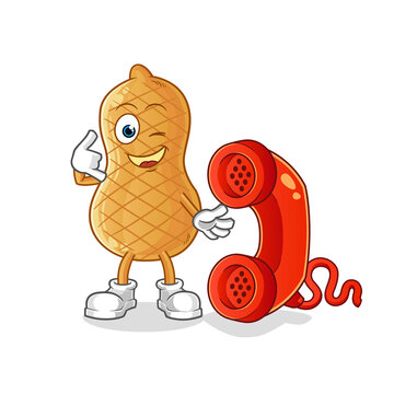 recommend clip art: peanut call mascot. cartoon vector