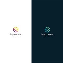 initial letter G hexagonal logo icon design