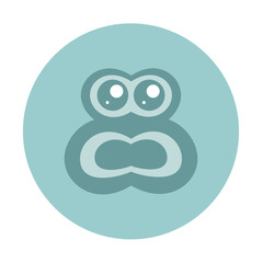 Primate face icons such as the Orang Utan, or a monkey with an expression that needs help. Several types of the primate family are threatened with extinction. 