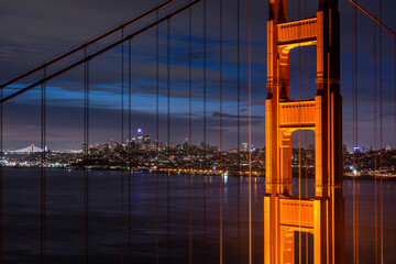 San Francisco Sunrise through the Golden Gate Bridge