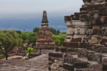 AYUTTHAYA, THAILAND - MAY 25, 2018: Ayutthaya Historical Park in Ayutthaya (second capital of the Siamese Kingdom). A very popular destination for day trips from Bangkok. 