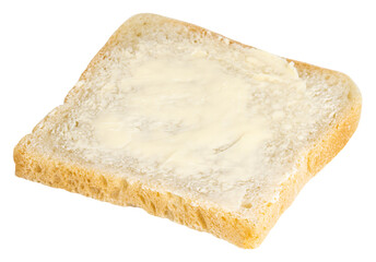 bread and butter. Toast with butter isolated on white background