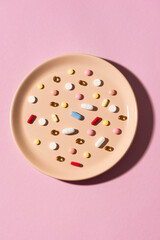 Pills on plate
