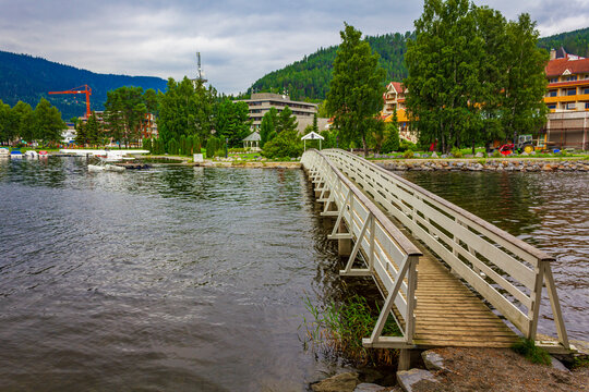 Vesle&oslash;ye island nature in town Fagernes Fylke Innlandet Norway.