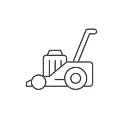 Lawn mower line outline icon