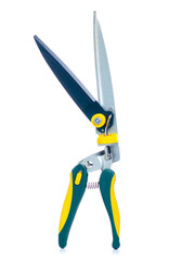 Garden pruner secateurs on white background isolation