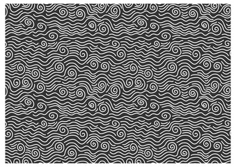 Pattern with stormy twisted waves.