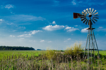 paisaje con molino de viento