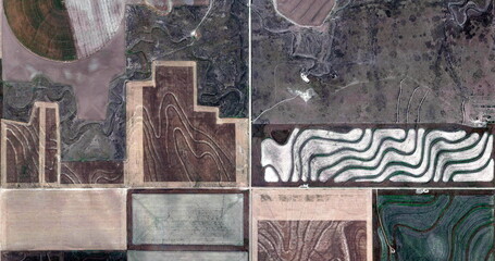 machismo,  United States, abstract photography of relief drawings in  fields in the U.S.A. from the...