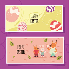 Fototapeta premium Happy easter posters