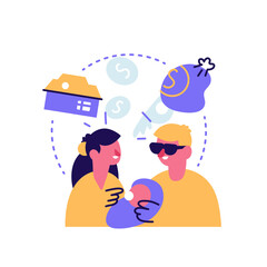 Baby boomers generation abstract metaphor vector flat