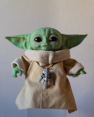 Naklejka premium DECEMBER 2020: The Child or baby Yoda, fictional character from the TV series The Mandalorian.