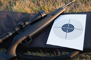 airgun and target for shooting