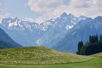Fototapeta na wymiar Berggipfel des Allgäuer Alpenhauptkamms