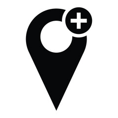 hospital location icon design vector