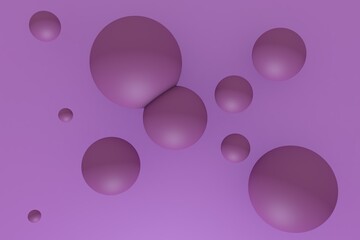 background of pink balls. 3D image