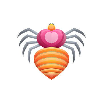Animal spider . with colorful style design vector