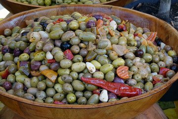 Oliven auf einem Markt