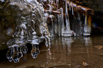 Icicles on the river