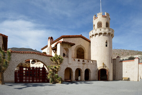 Entrance to the courtyard at Scotty's Castle,  Death Valley, California