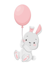 Obraz na płótnie Canvas Happy Easter. Funny bunny cartoon character