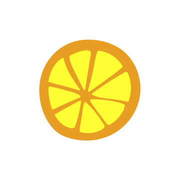 Lemon slice. Vector illustration.