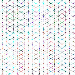 Rainbow Colored Hexagonal Grid Styled Splat Pattern