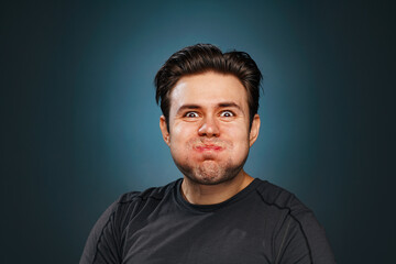 Man emotional portrait