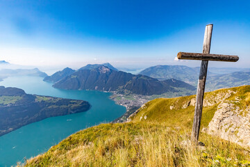 Der Vierwaldstätter See vom Fronalpstock