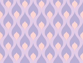 Seamless pastel pattern. Template for fabric or wrapping. Modern textile. Geometric. Stylish background. Abstract decor. Pink. Purple. Beige. Fashionable color combinations. Trends. Wallpapers.