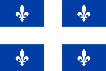 Flag of Quebec. vector illustration