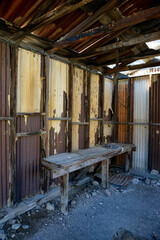 Obraz na płótnie Canvas Abandoned mine building in Leadfield, Titus Canyon, Death Valley, California