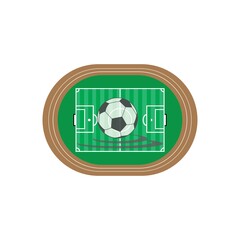 football field icon logo vector