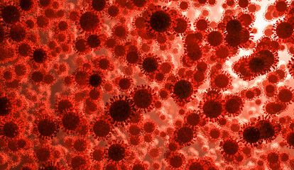 Coronavirus 2019-nCov novel coronavirus concept. Microscope virus close up. 3d rendering.