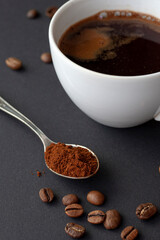 Coffee breakfast with freshly ground Arabica coffee