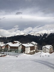 ski resort in the mountains