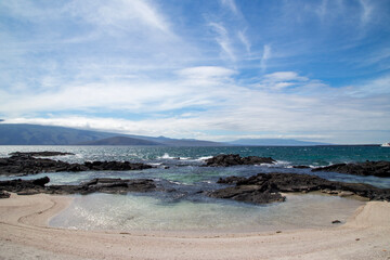 galapagos beach and sea