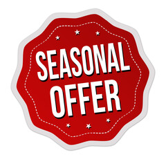 Seasonal offer label or sticker