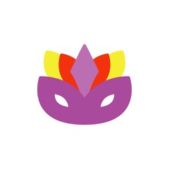 carnival mask flat Icon.carnival and tool vector illustration on white background