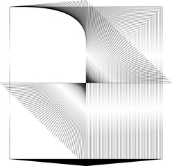 drawing lines creating an architectural pattern, veil, spiral. creative minimalist design