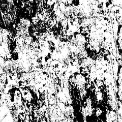 Grunge background black and white. Texture of chips, cracks, scratches, scuffs, dust, dirt. Dark monochrome surface. Old vintage vector pattern