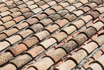 a tiled roof pattern somewhere in southern Europe