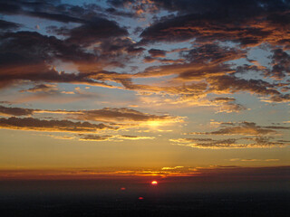 sunset over the sea
