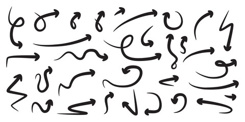 Set of various arrows icons. Arrow collection.