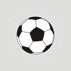 Obraz premium Hand drawn Soccer ball vector design,vector illustration
