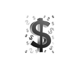 dollar currency money logo icon vector image