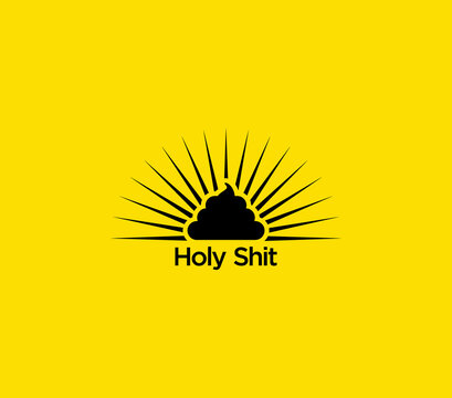 Holly Shit logo design illustration