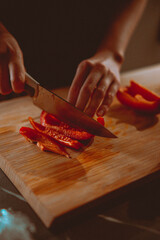 Cooking fajitas at home