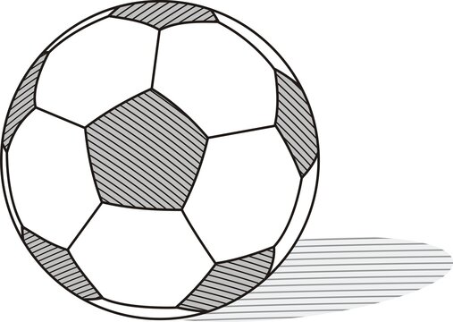 Hand drawn Soccer ball vector design,vector illustration. 
